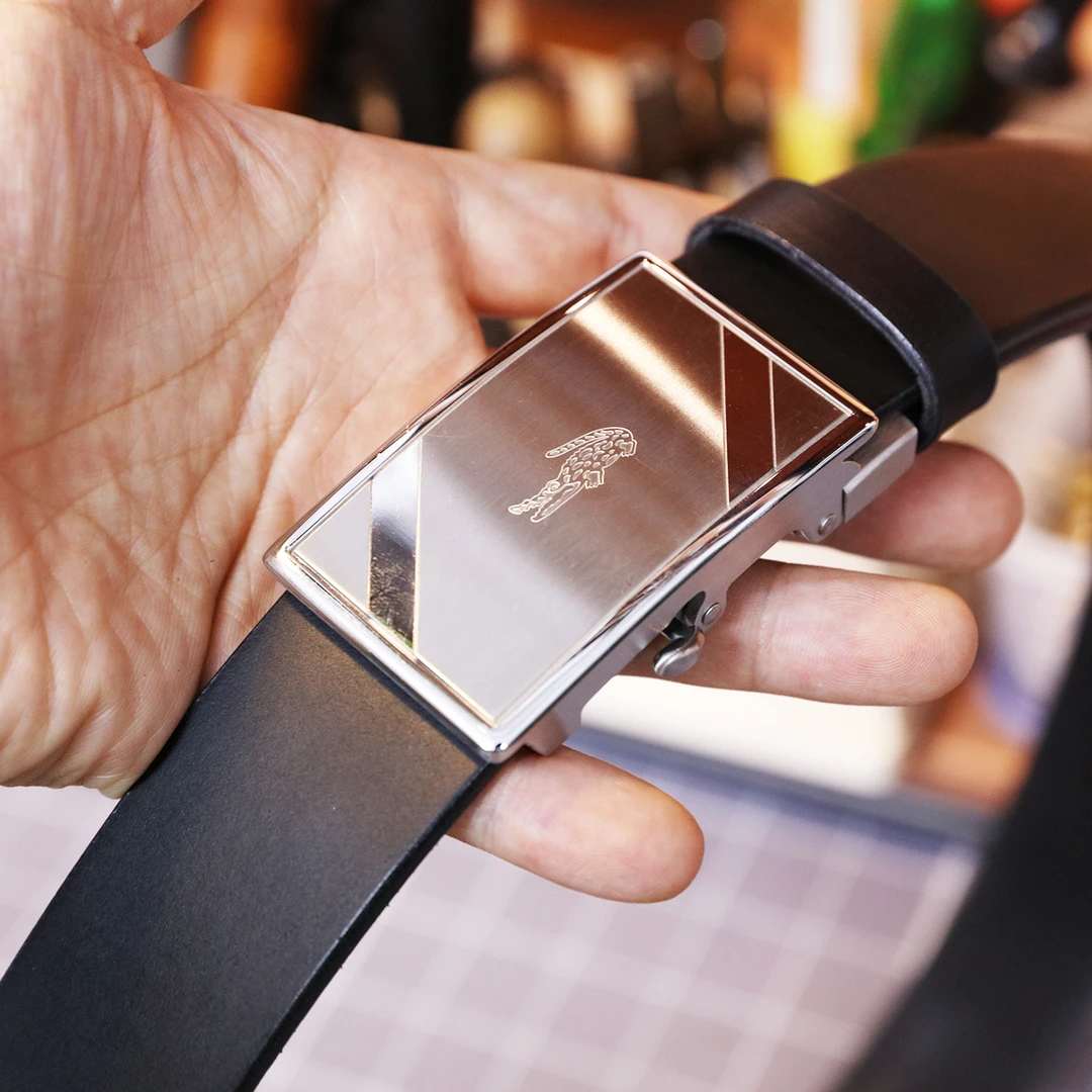 手工头层牛皮腰带真牛皮皮带男士真皮裤带时尚潮流自动扣裤腰带