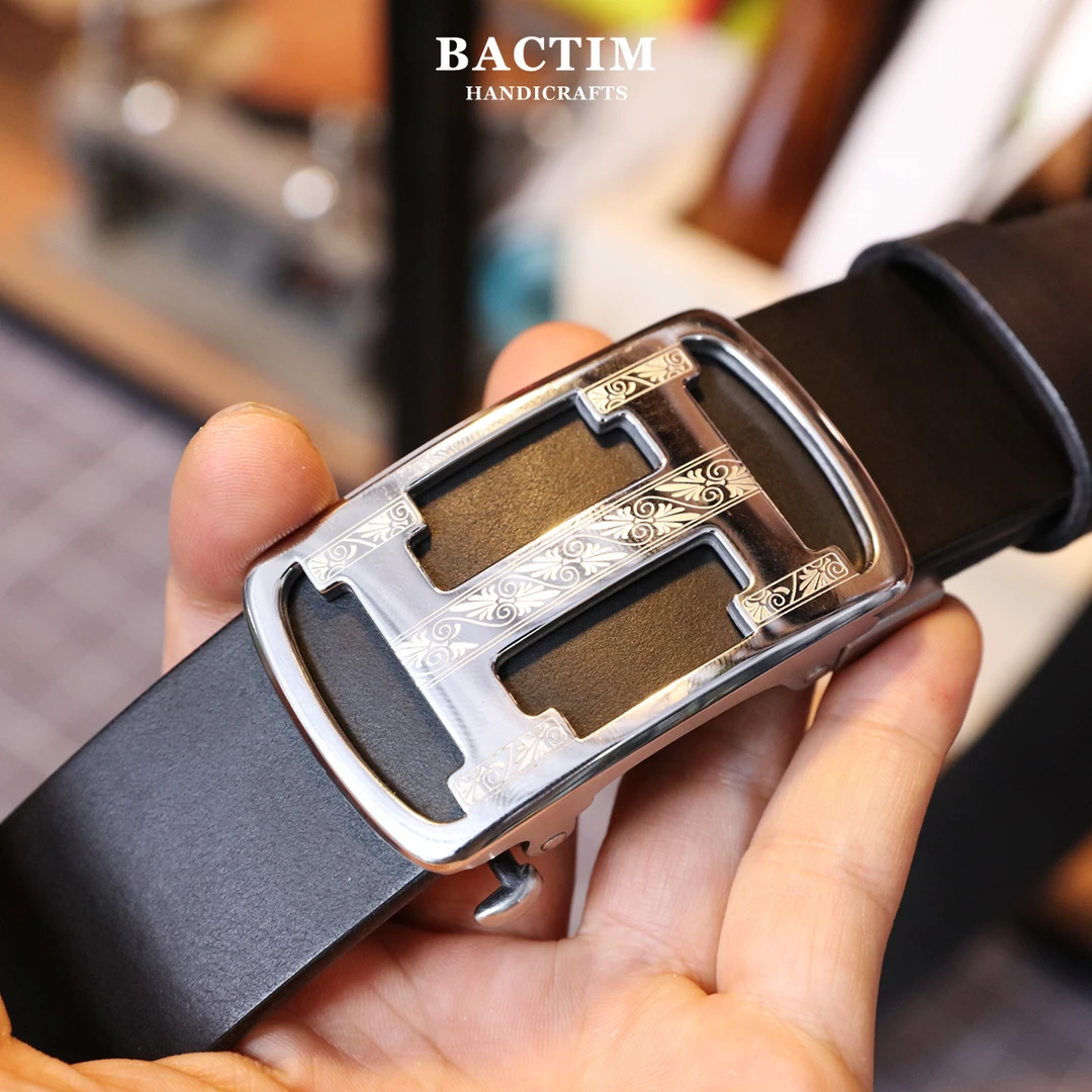 头层牛皮真皮皮带男士腰带真牛皮皮带商务时尚无牙自动扣裤腰带男