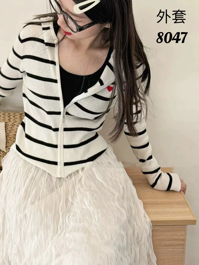 8047（部分无水洗唛，介意慎拍）SANFAN新款针织开衫