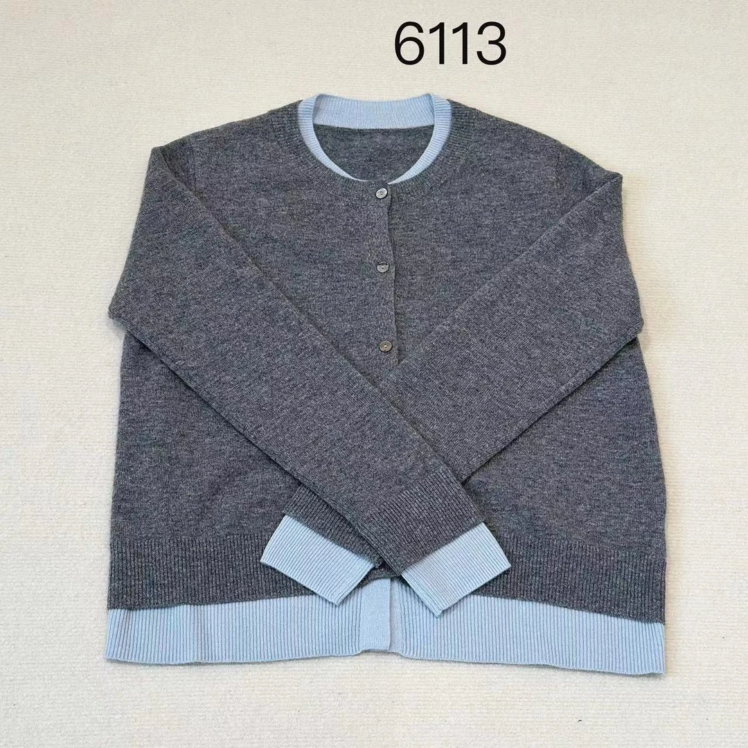 6113  （部分无水洗唛，介意慎拍）SANFAN新款针织衫