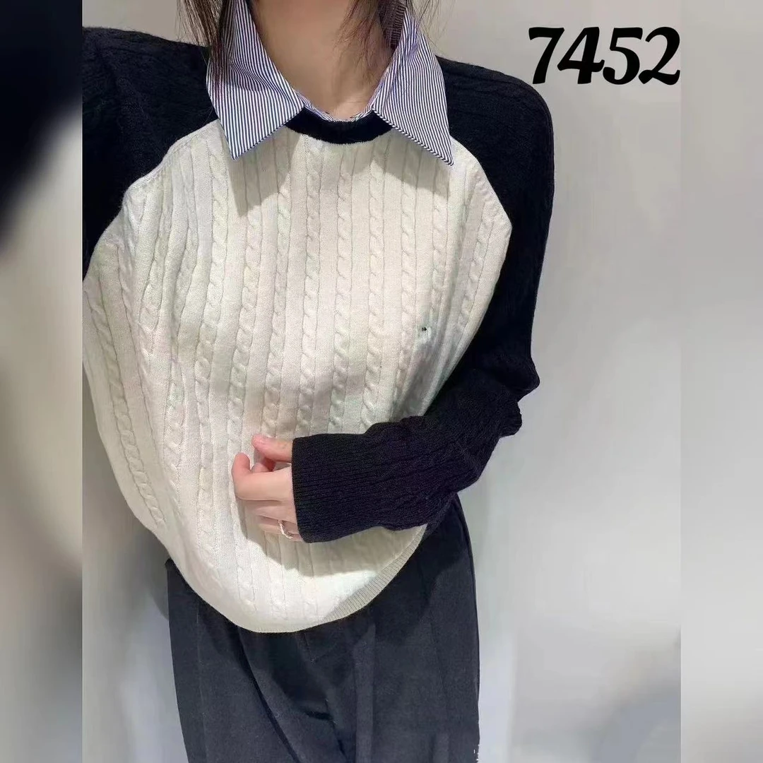 7452（部分无水洗唛，介意慎拍）SANFAN新款针织衫
