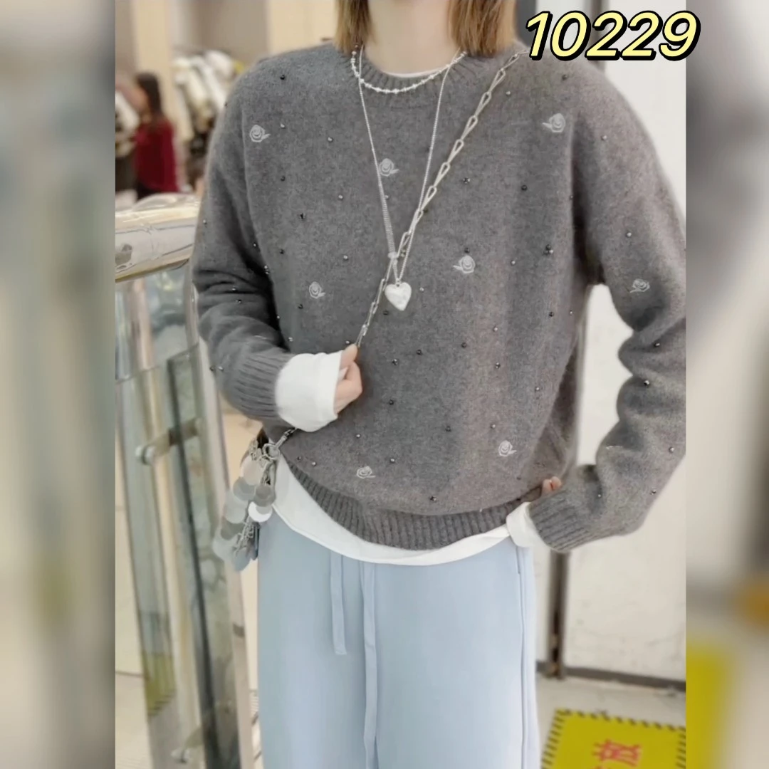 10229（部分无水洗唛，介意慎拍） SANFAN新款针织衫