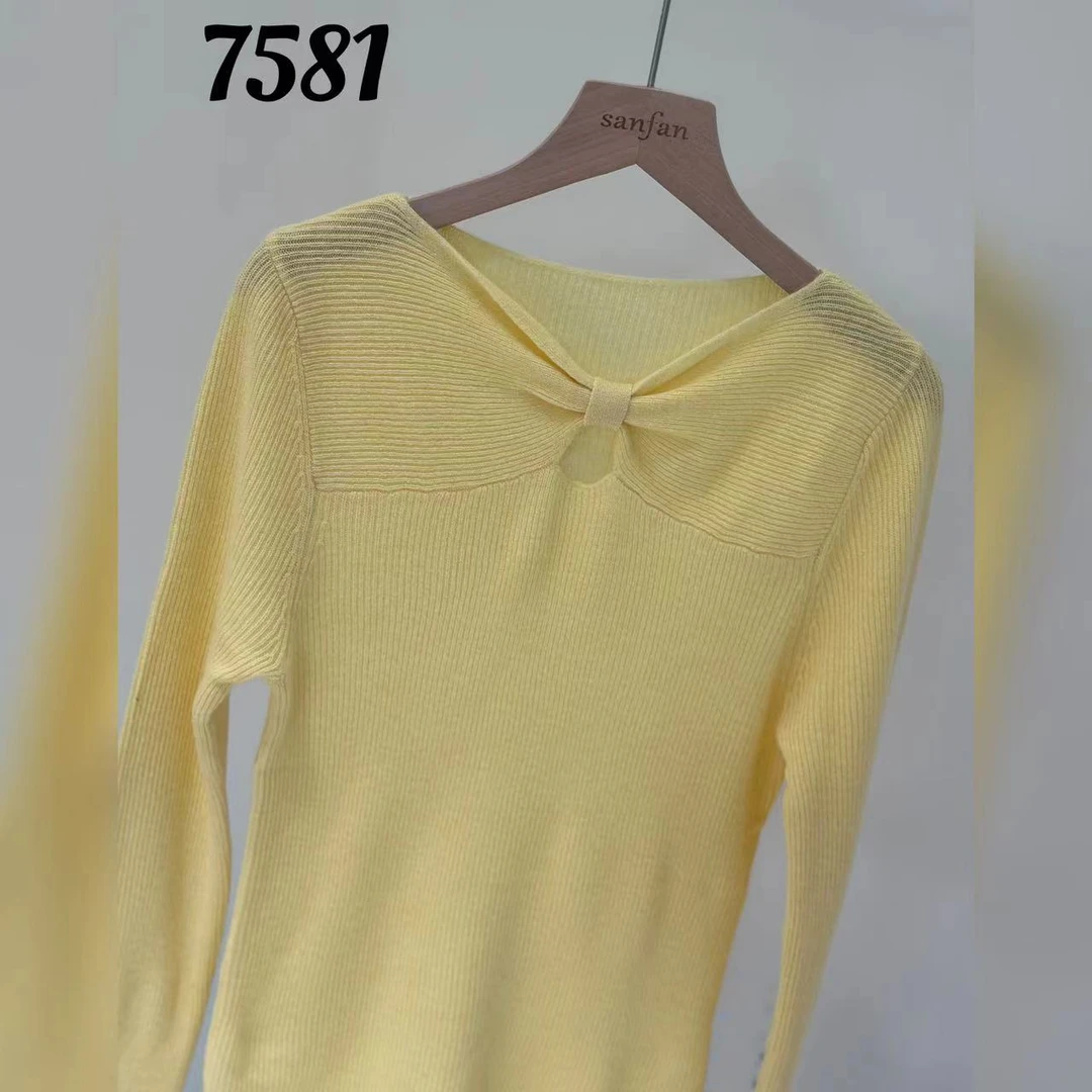 7581（部分无水洗唛，介意慎拍) SANFAN 新款针织衫