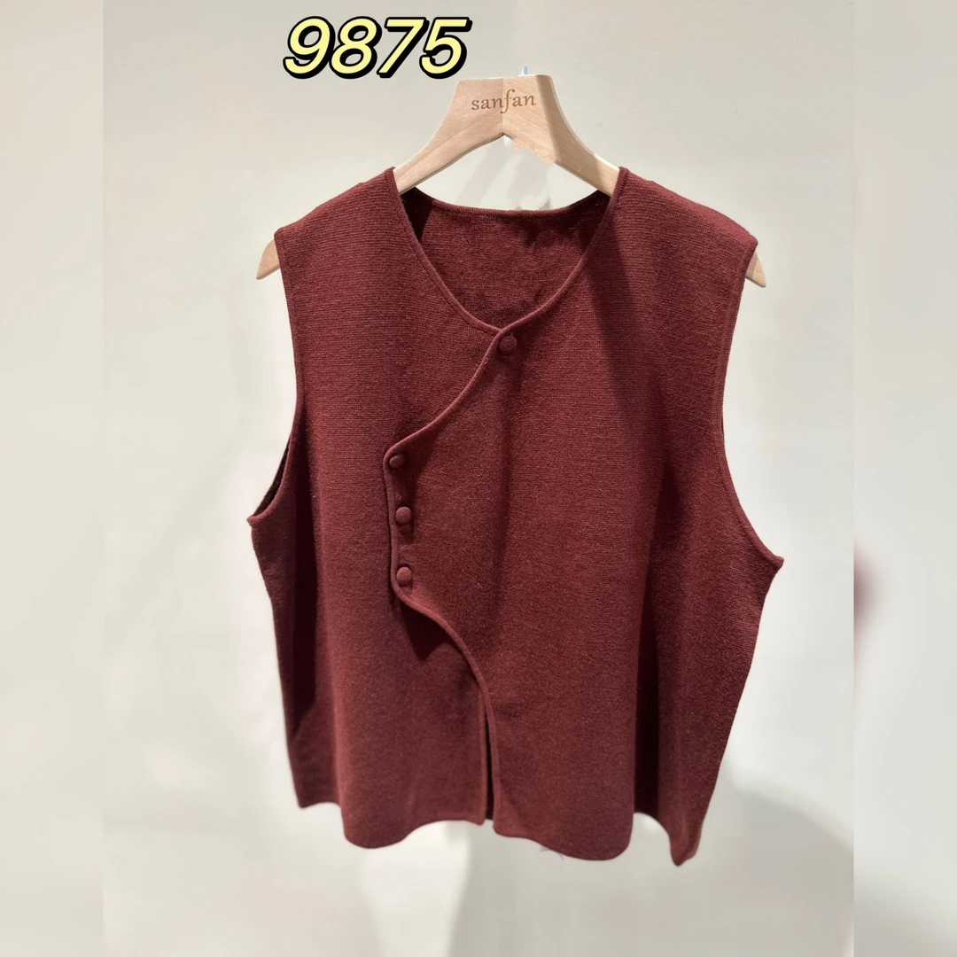 9875（部分无水洗唛，介意慎拍）SANFAN新款针织马夹