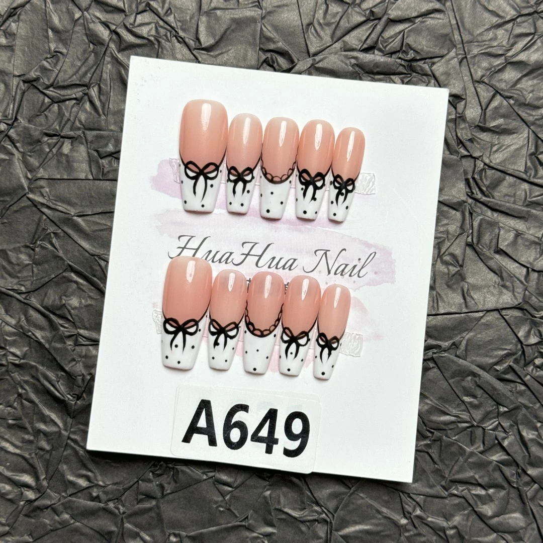 【A649】花花纯手工~辣妹甜酷Y2K欧美法式渐变ins风穿戴甲
