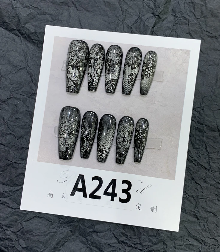 【A243】花花纯手工~辣妹甜酷Y2K欧美法式渐变ins风穿戴甲