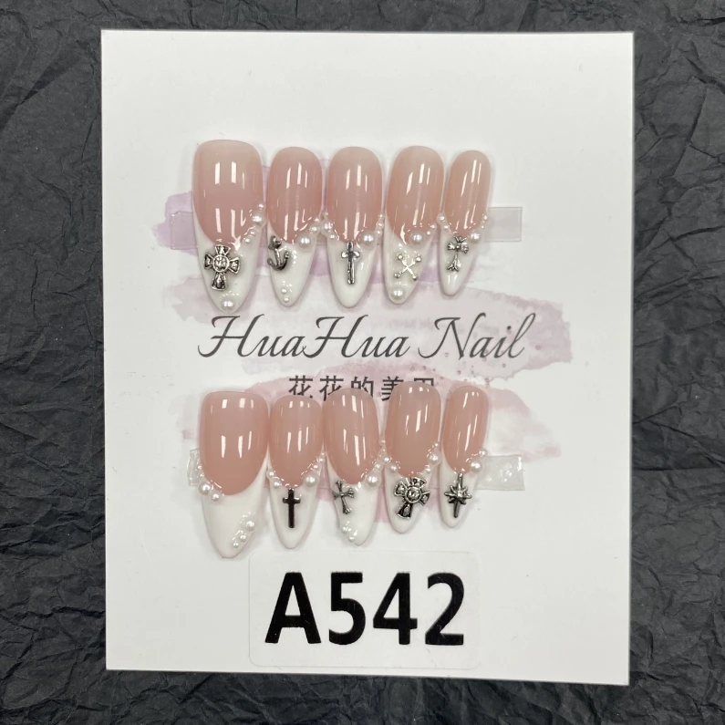 【A542】花花纯手工~辣妹甜酷Y2K欧美法式渐变ins风穿戴甲