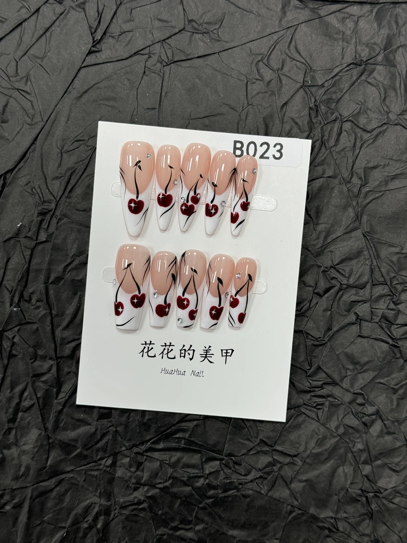 【B023】花花纯手工~辣妹晕染猫眼秋冬玳瑁色法式渐变ins风穿戴甲