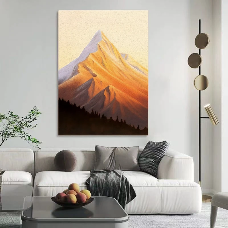 【日照金山】玄关 餐厅 砂岩质感耐用纹理甄选价值客厅铝合金边框