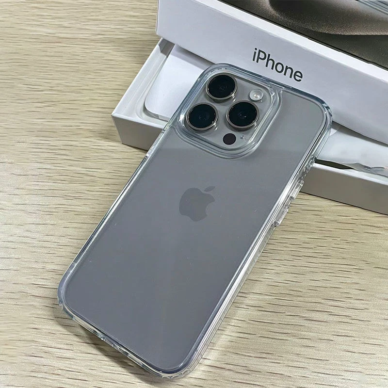 适用苹果16手机壳iPhone15ProMax透明镜头膜14Plus超薄13/12硅胶