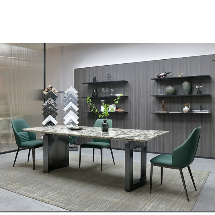 【【客户指定链接】】天然大理石奢石餐桌长桌圆桌