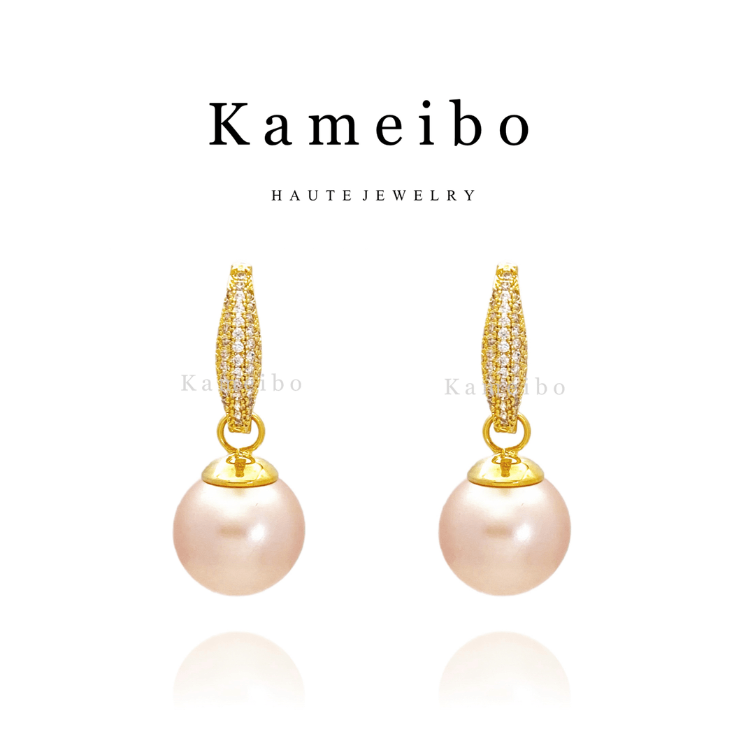 kameibo/卡镁铂 铜合金耳饰Ka·粉妍DK5091高级感网红气质时尚轻奢百搭耳扣耳环