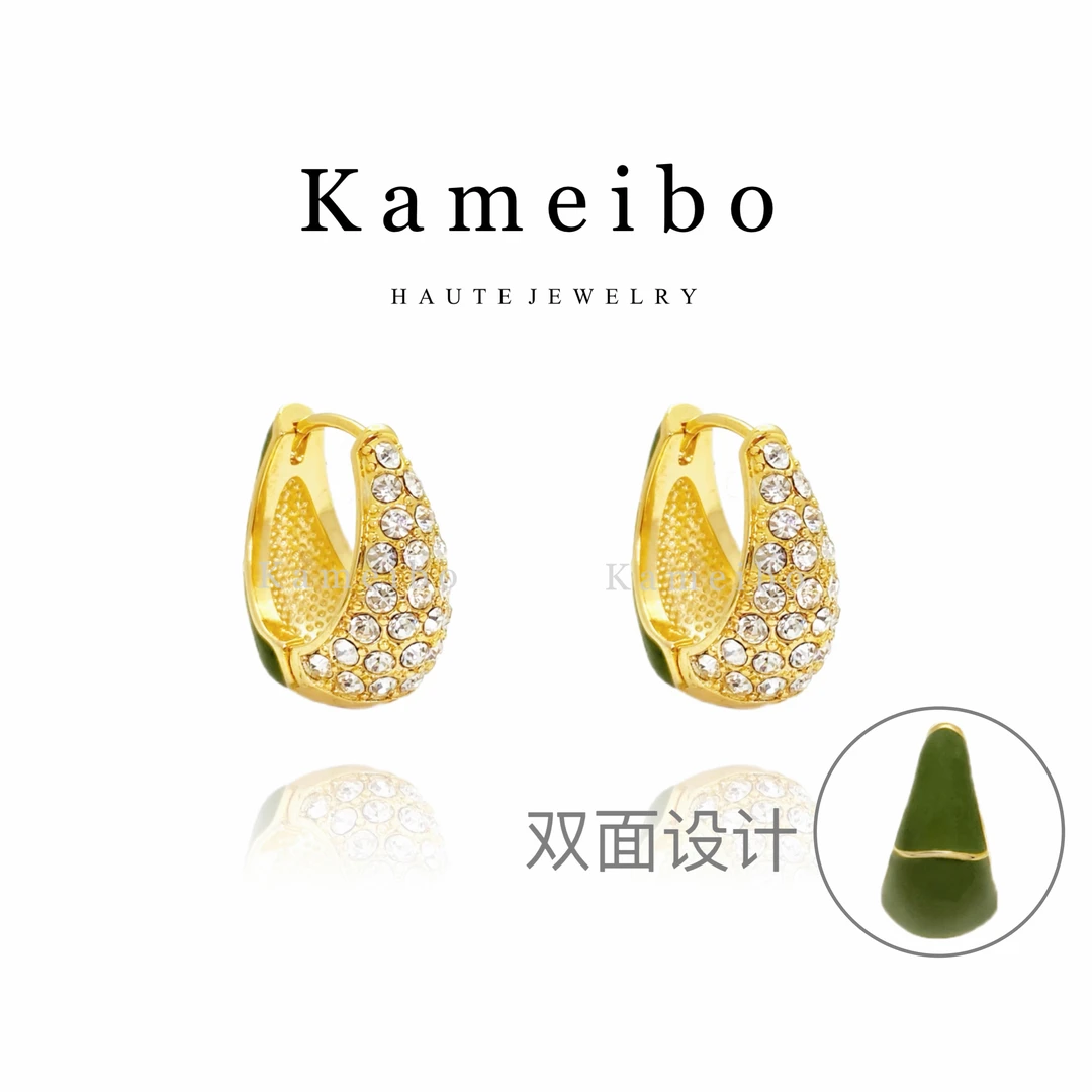 铜合金耳饰 Ka·绿焕DK5060高级感网红气质时尚轻奢百搭耳扣耳环