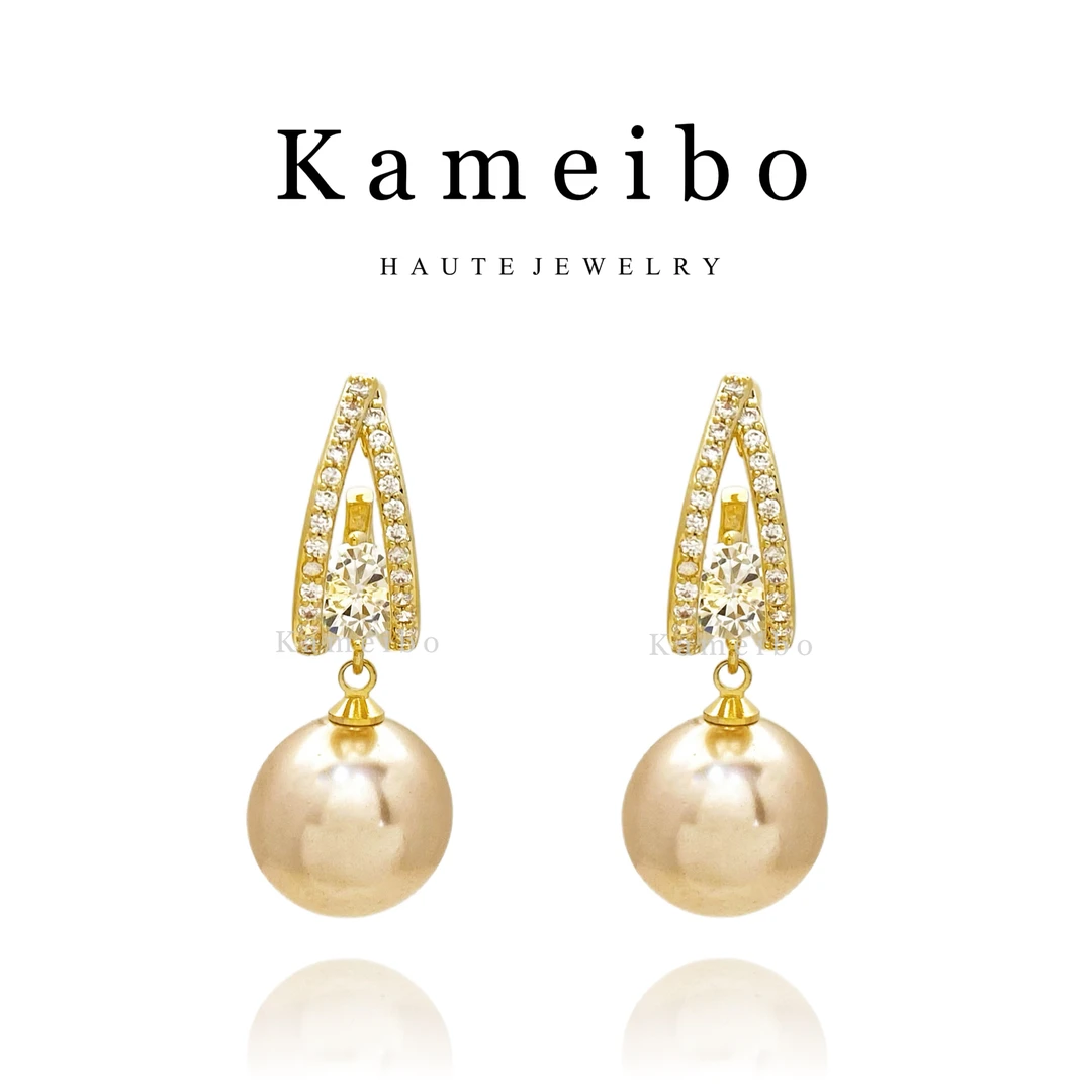 铜合金耳饰 Ka·妃珠DK5775高级感雅丹气质时尚轻奢百搭耳钉耳环