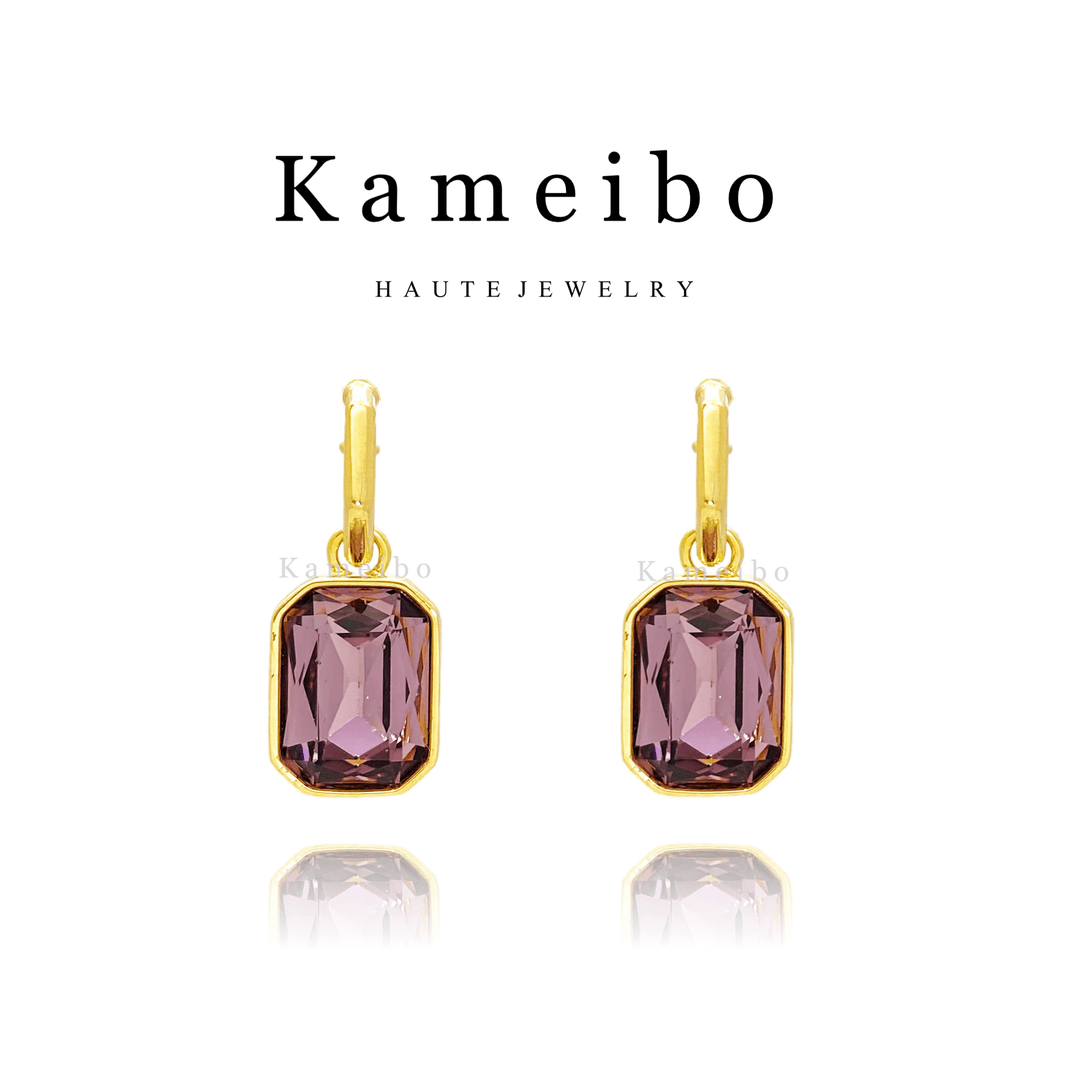 铜合金耳饰 Ka·紫镜DK5501高级感网红气质时尚轻奢百搭耳钉耳环