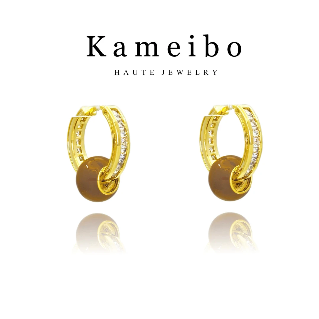 铜合金耳饰 Ka·咖缘DK4296高级感网红气质时尚轻奢百搭耳扣耳环