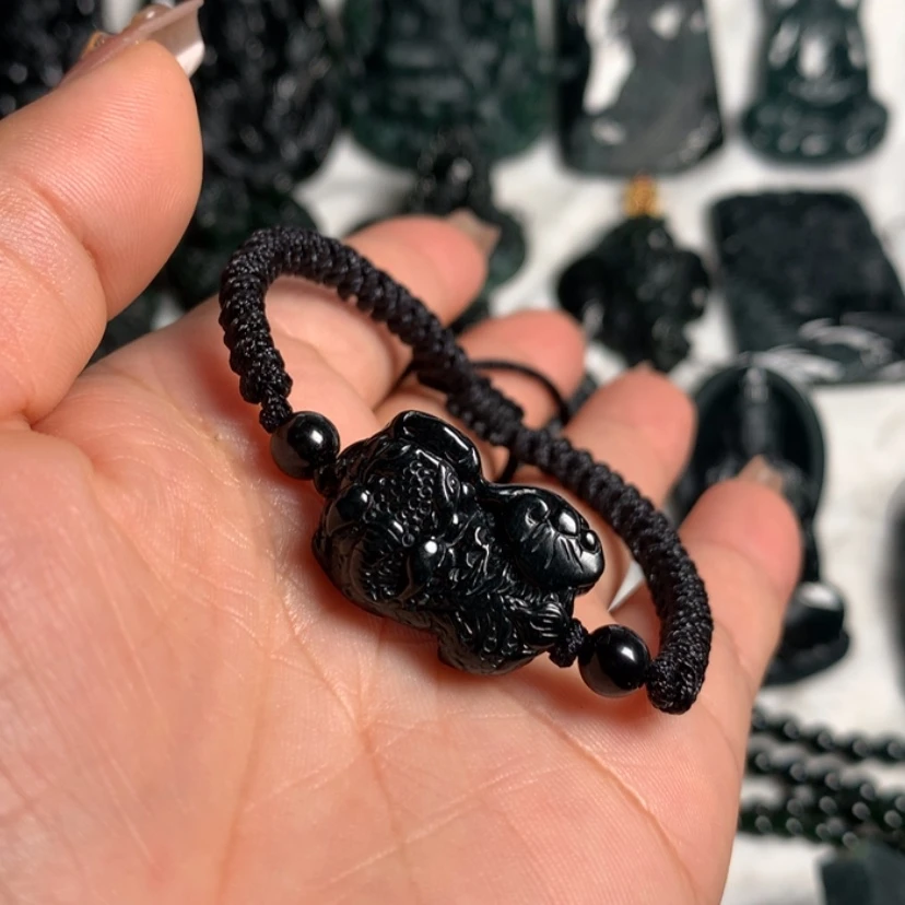 【闪购商品】定制翡翠未镶嵌不透貔貅手链