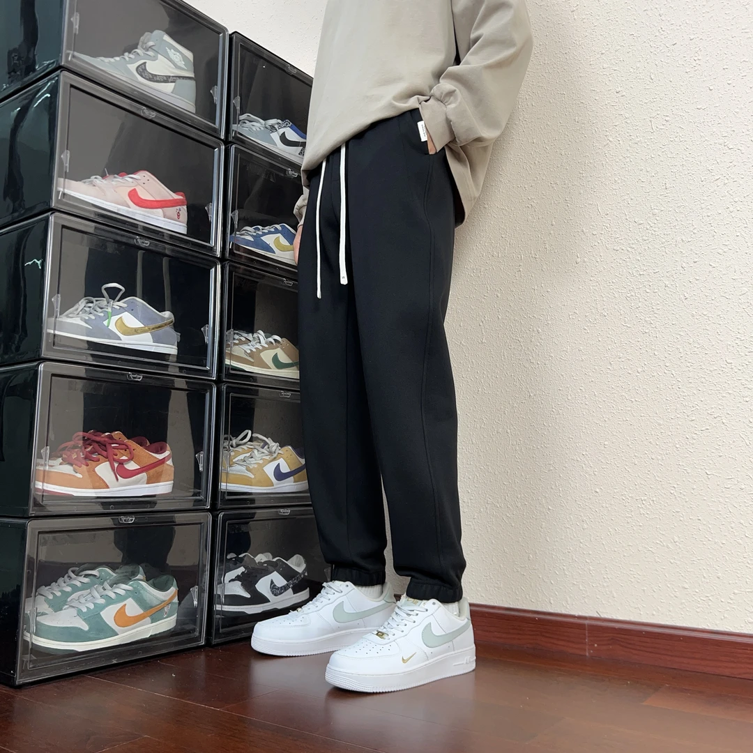 加长专享初秋新款休闲卫裤男士穿搭休闲直筒加长男裤腿长腰细