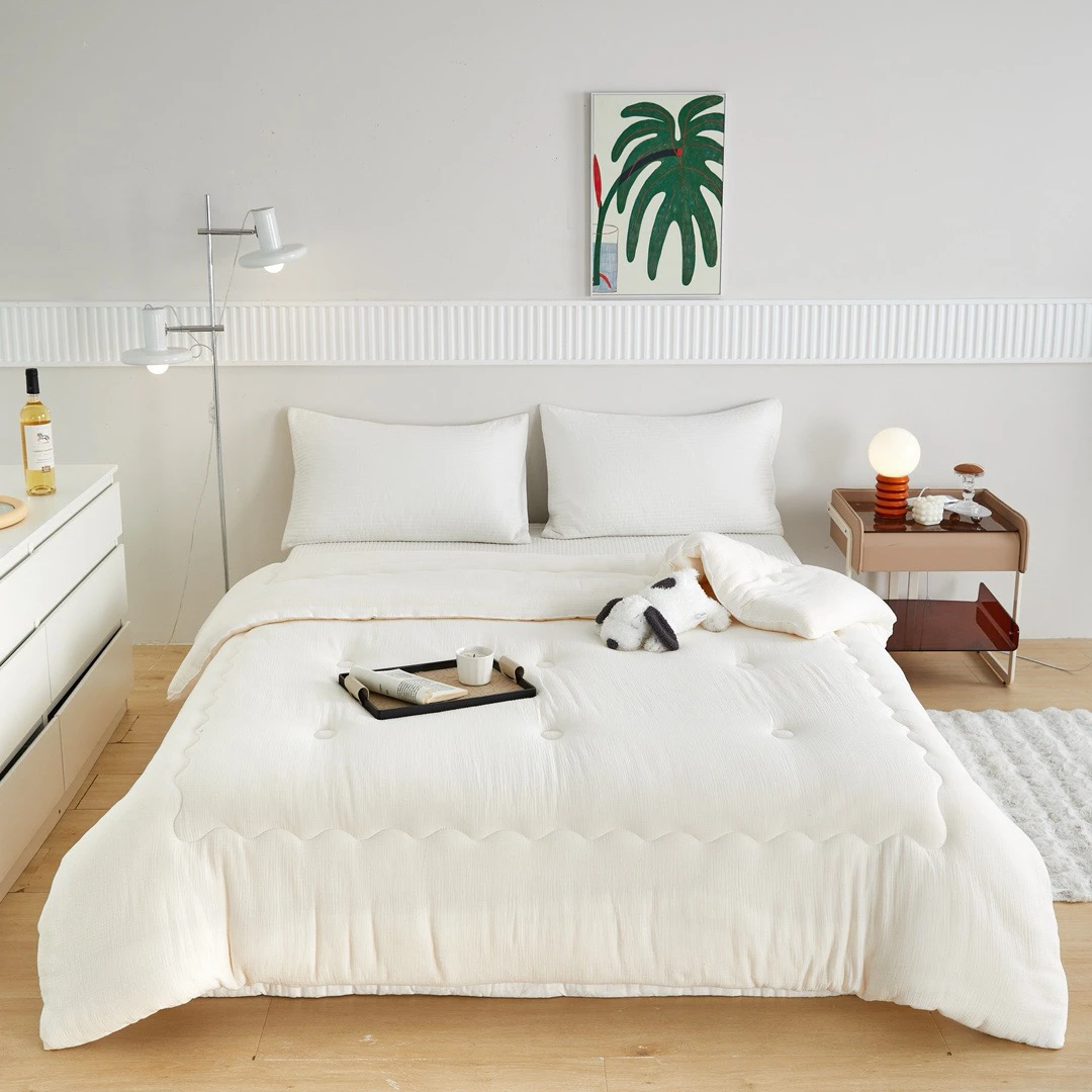 （被芯）纯棉皱皱纱被芯大豆纤维春秋被冬被