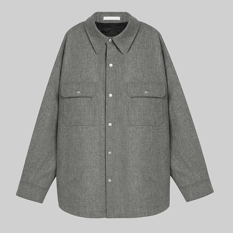 廓形绗棉衬衫夹克HA2W712124