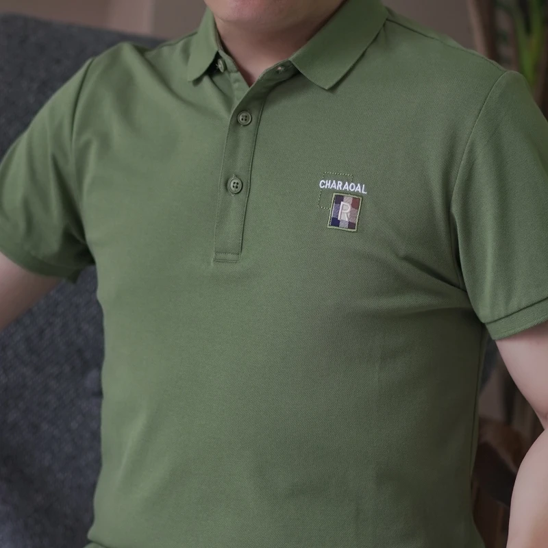 ZIYU/子裕夏季男士高档轻奢经典优雅大方休闲舒适柔软纯色凉感T恤