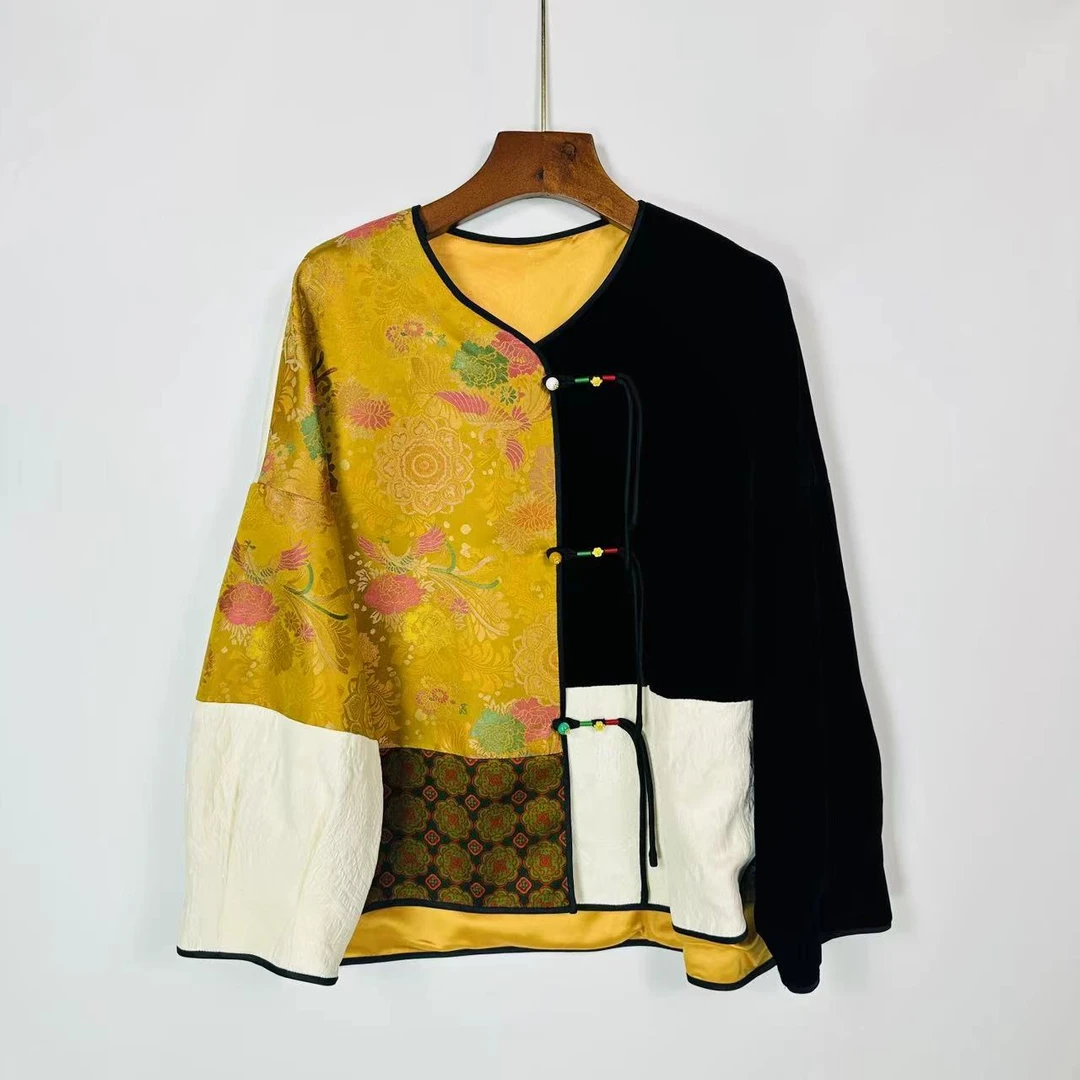 朱总服饰H490083G拼接国潮时尚外套