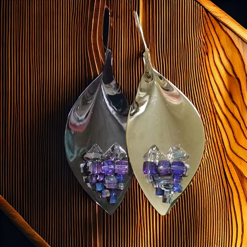 非金属仿水晶耳饰 朱总原创设计韩国手工气质时尚耳环手工气质