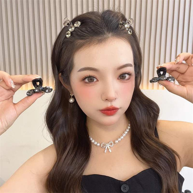 非金属亚克力发饰 韩式轻奢钻钻刘海小抓夹女侧边夹气质发夹头饰