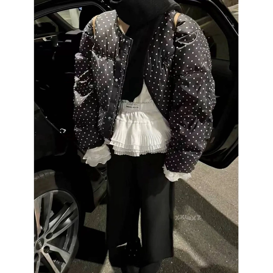 【福利·可乐优选】东大门韩系波点加厚棉服