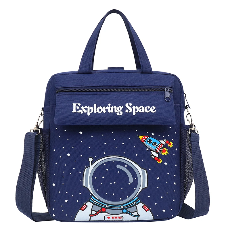 初中卡通手提袋大容量手拎包小学生女童帆布多用大容量单肩补课包