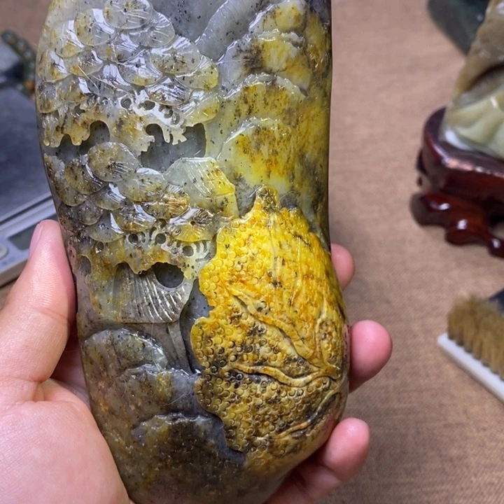 和田玉把件未镶嵌心**明
