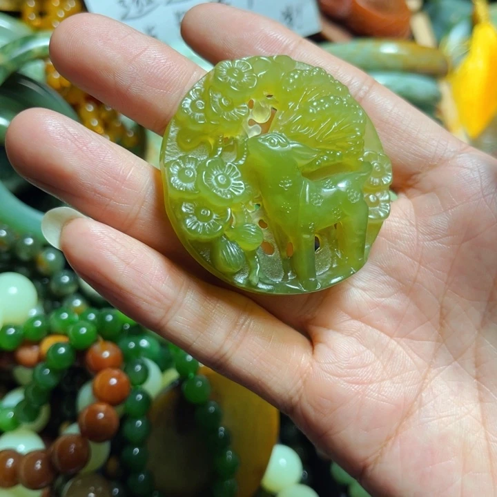 蛇纹石玉手链合金