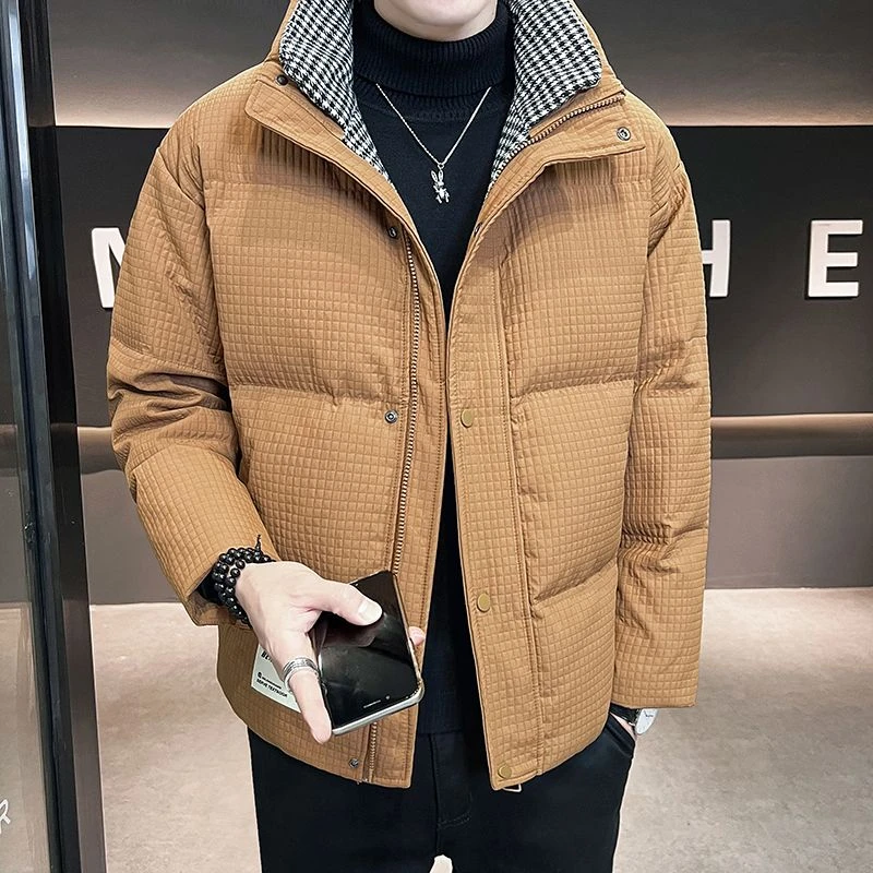 爆款羽绒服男冬季2023款韩版潮牌轻薄帅气加厚保暖面包服外同款