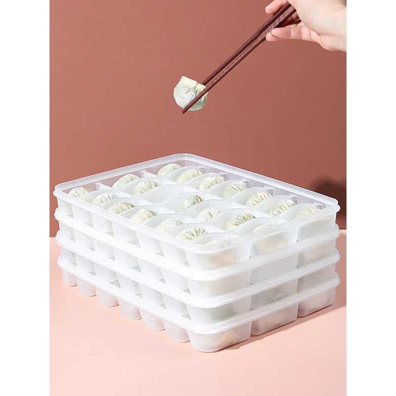饺子盒家用食品级冰箱冷冻盒专用盒子保鲜单层速冻馄饨水饺收纳盒