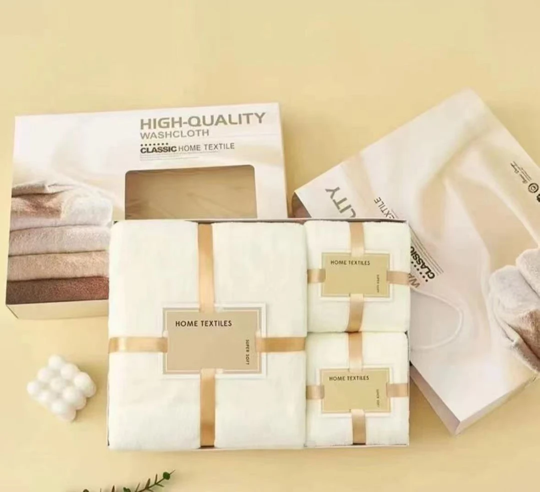 【2条毛巾+1条浴巾】三件套装礼盒套装