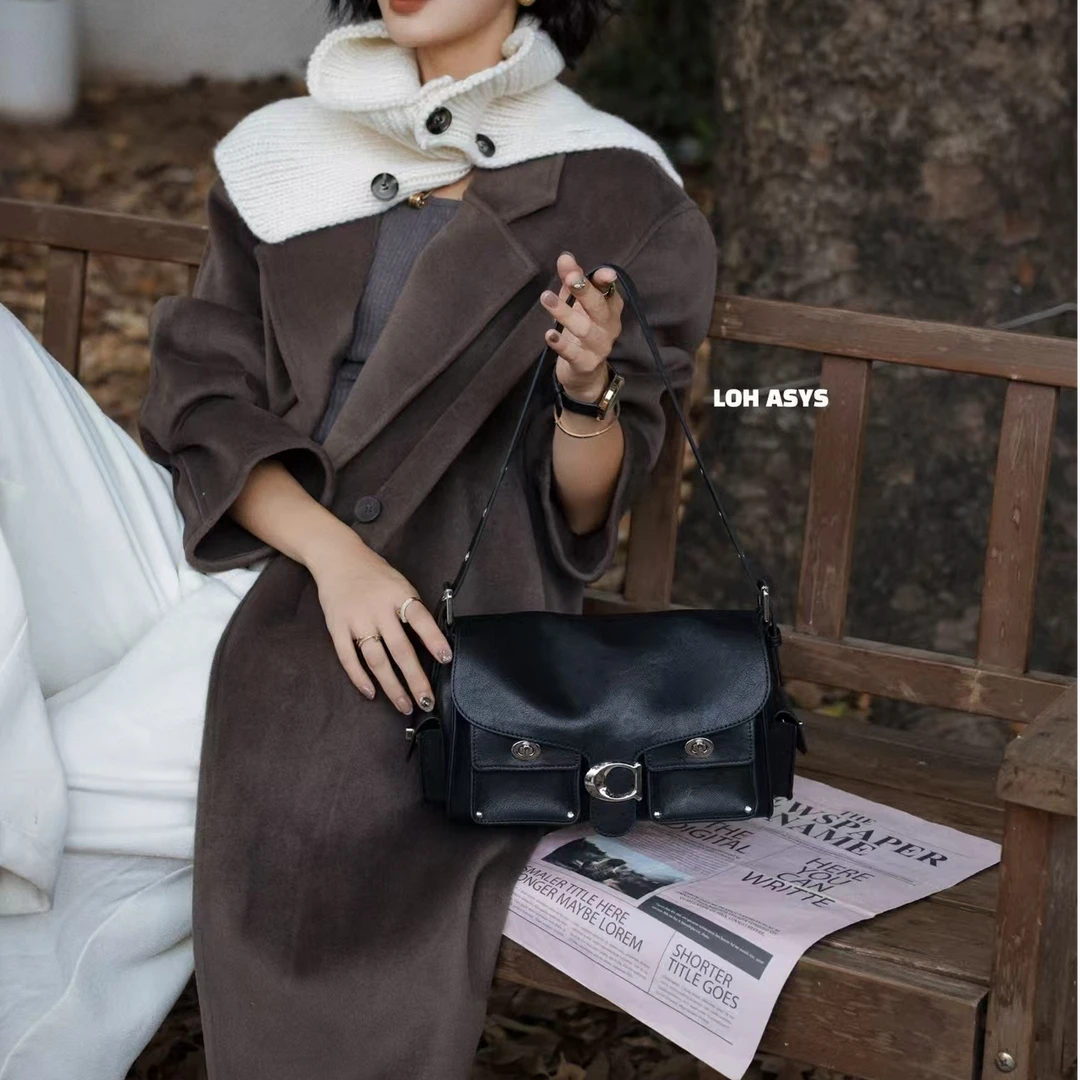 2025新款百搭机车包简约休闲腋下包小众单肩包斜挎包设计师女士包