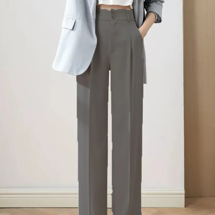双褶西装裤加长休闲裤双扣432