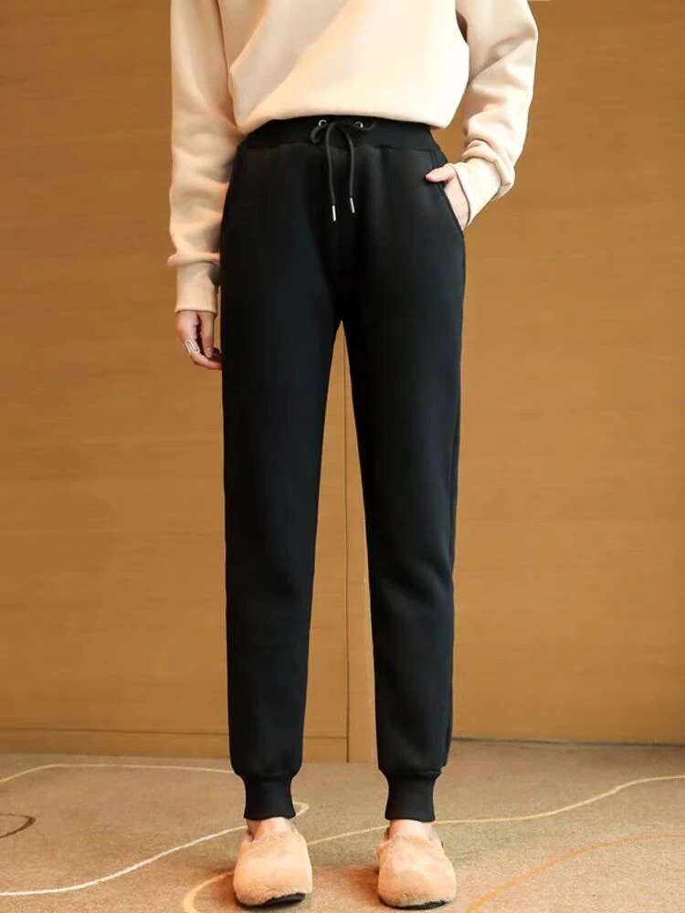 运动裤休闲裤长裤加绒脚口两条杠923（以直播间为准）