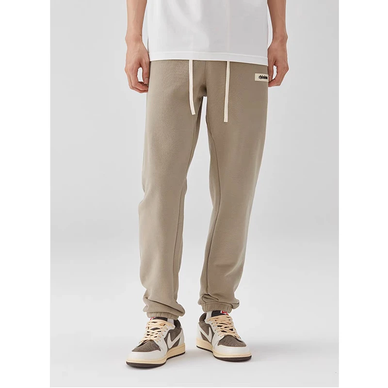 1364新款运动卫裤男女同款加绒宽松简约潮流抽绳束脚美式休闲裤子