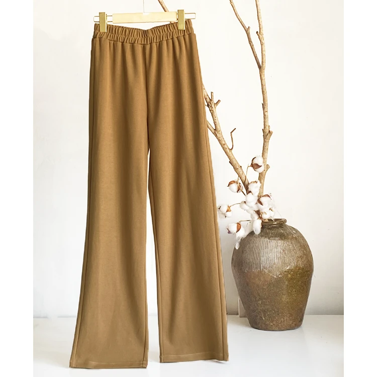 1299秋季全松紧针织阔腿裤