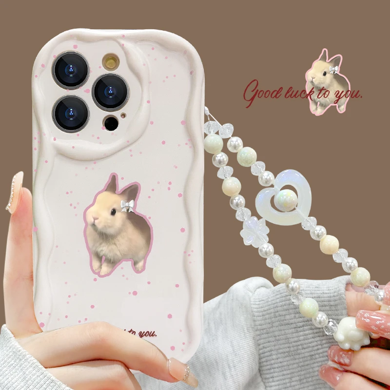 【奶油框硅胶壳】小兔手机苹果15硅胶iphone15pro简约卡通小兔