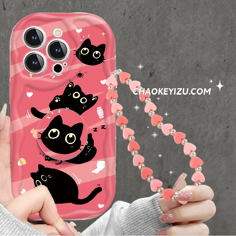 【奶油框硅胶壳】苹果华为vivo荣耀oppo小米iPhone15粉猫手机壳