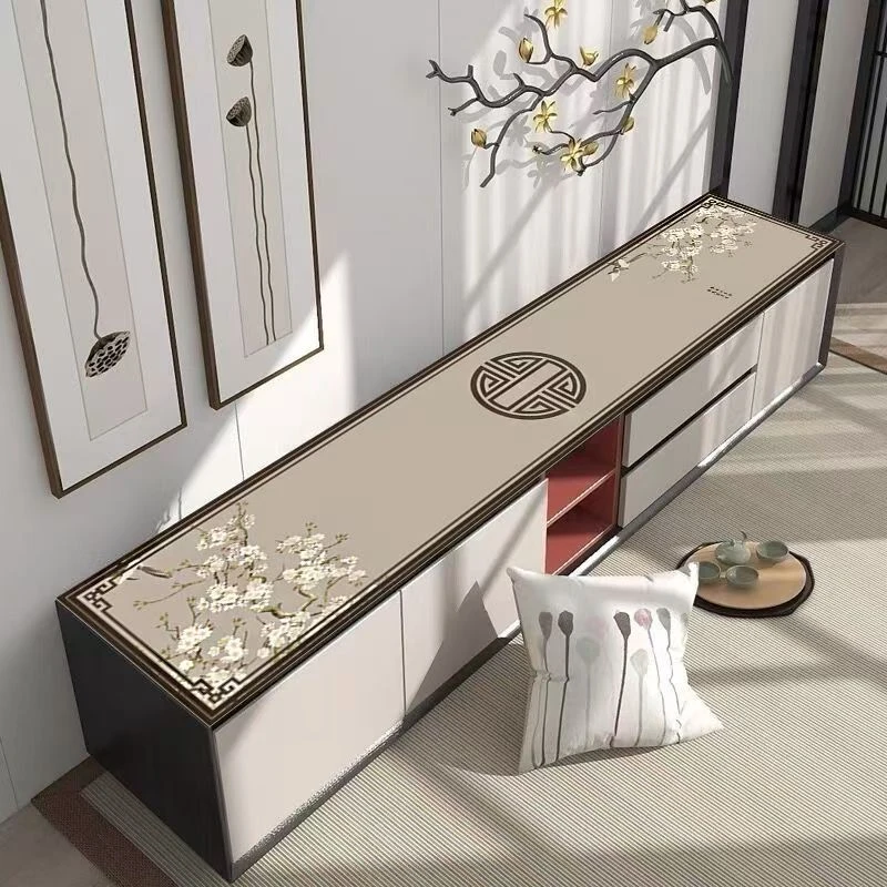 新中式电视柜桌垫硅藻泥垫子茶几垫盖布家用桌面鞋柜台面茶桌垫布