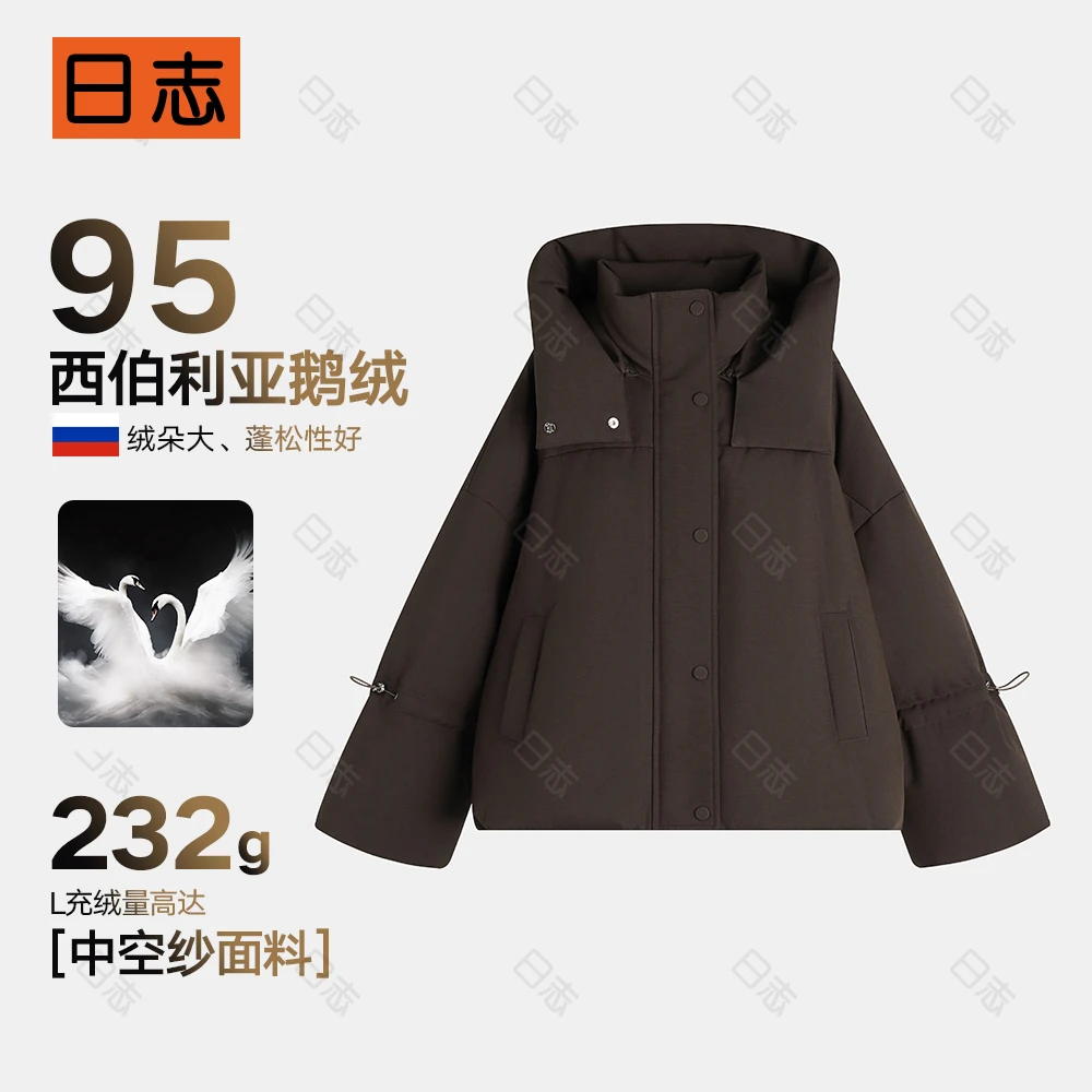 日志【森碟专属】【95鹅】冬季鹅绒蓬松中空纱保暖羽绒服鹅绒服