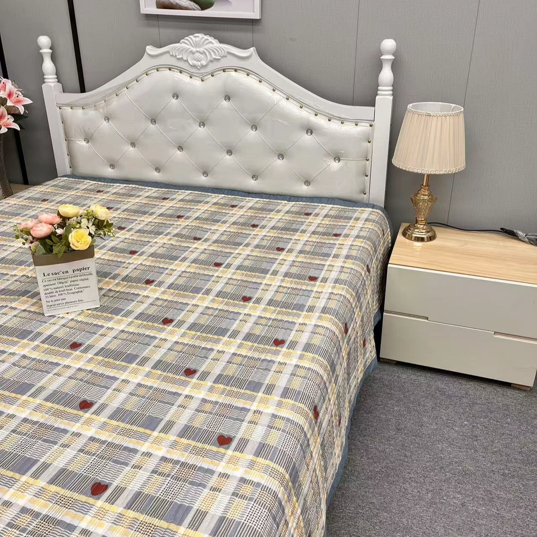 【四季床盖】大小尺寸A类水洗棉床盖防滑炕盖三层夹棉床盖四季通用