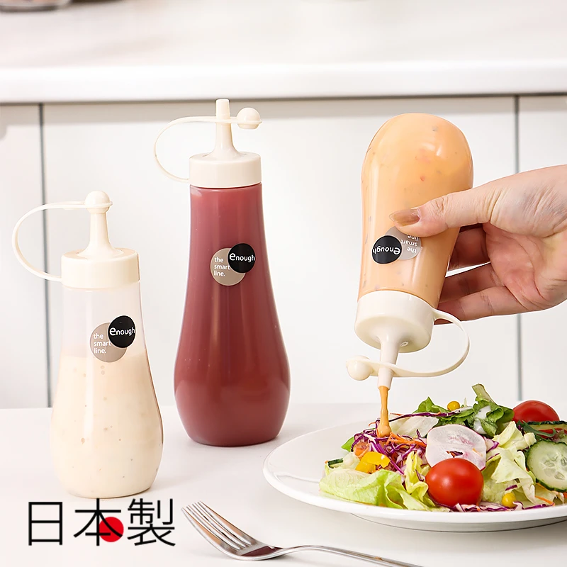日本进口尖嘴挤酱瓶沙拉酱蜂蜜专用挤压分装瓶厨房调味料防漏油壶