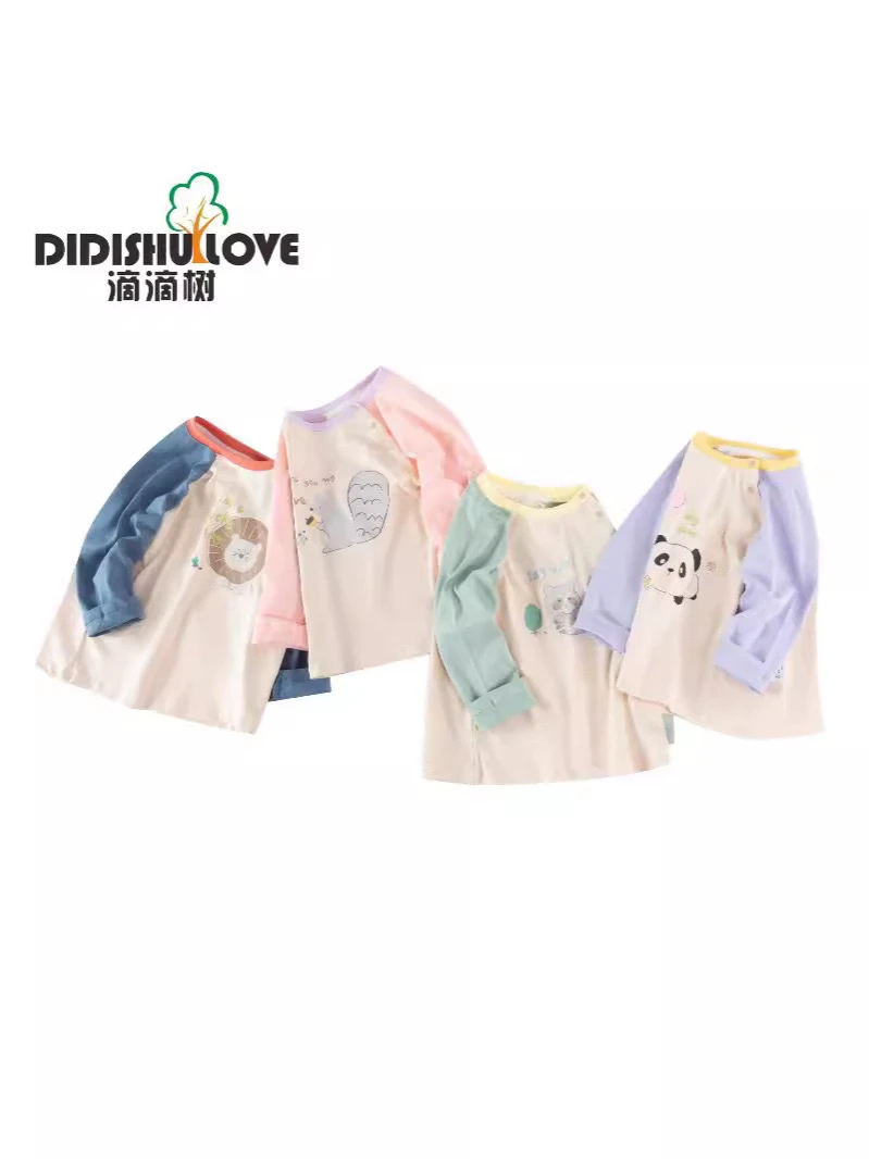 【5A抗菌轻松衣】儿童T恤2024秋装新款女童衣服长袖T恤薄款男童