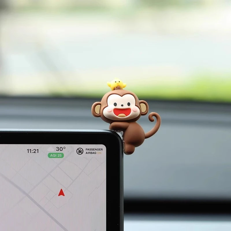 汽车摆件屏幕后视镜装饰品治愈系可爱卡通车载用品公仔车内中控台