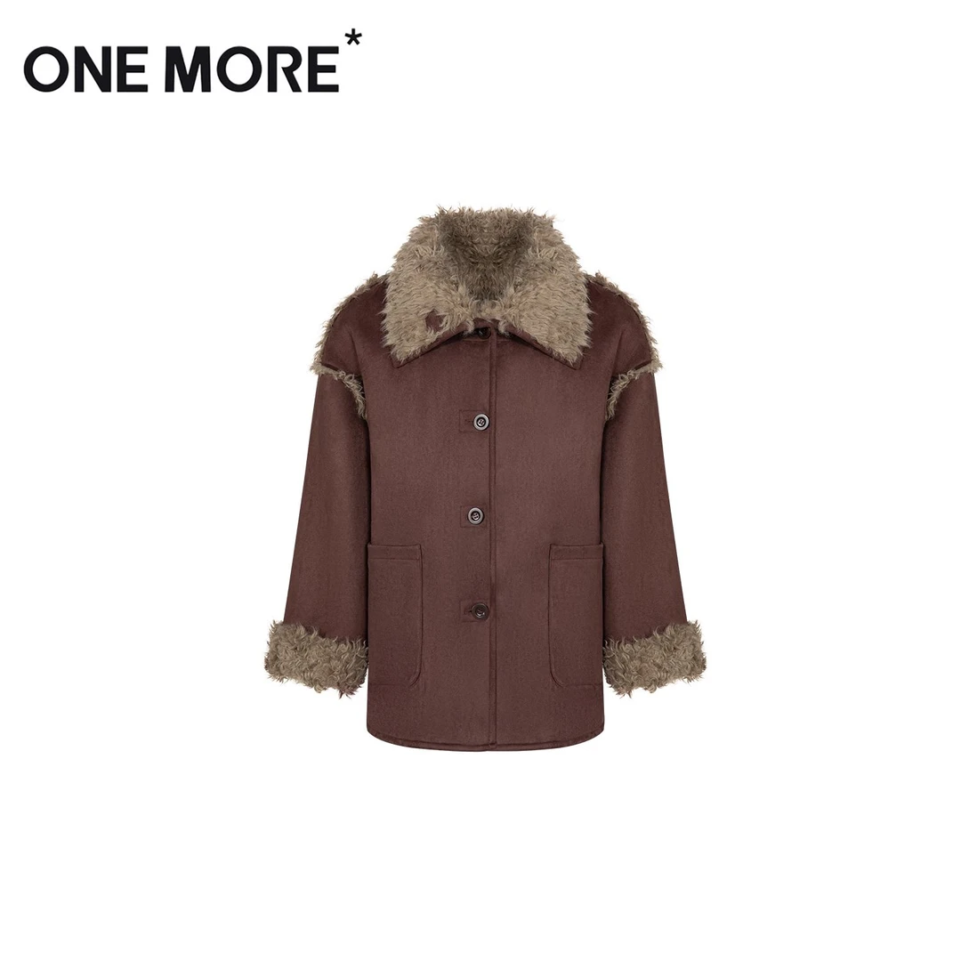 ONEMORE*2024秋冬时尚设计师短款女士加厚外套A1DA4473K30