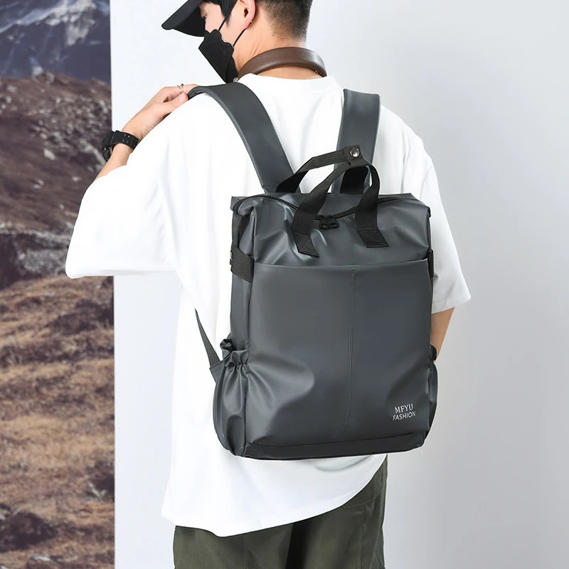 新款背包男士商务电脑包大容量旅行出差双肩包大学生通勤手提书包